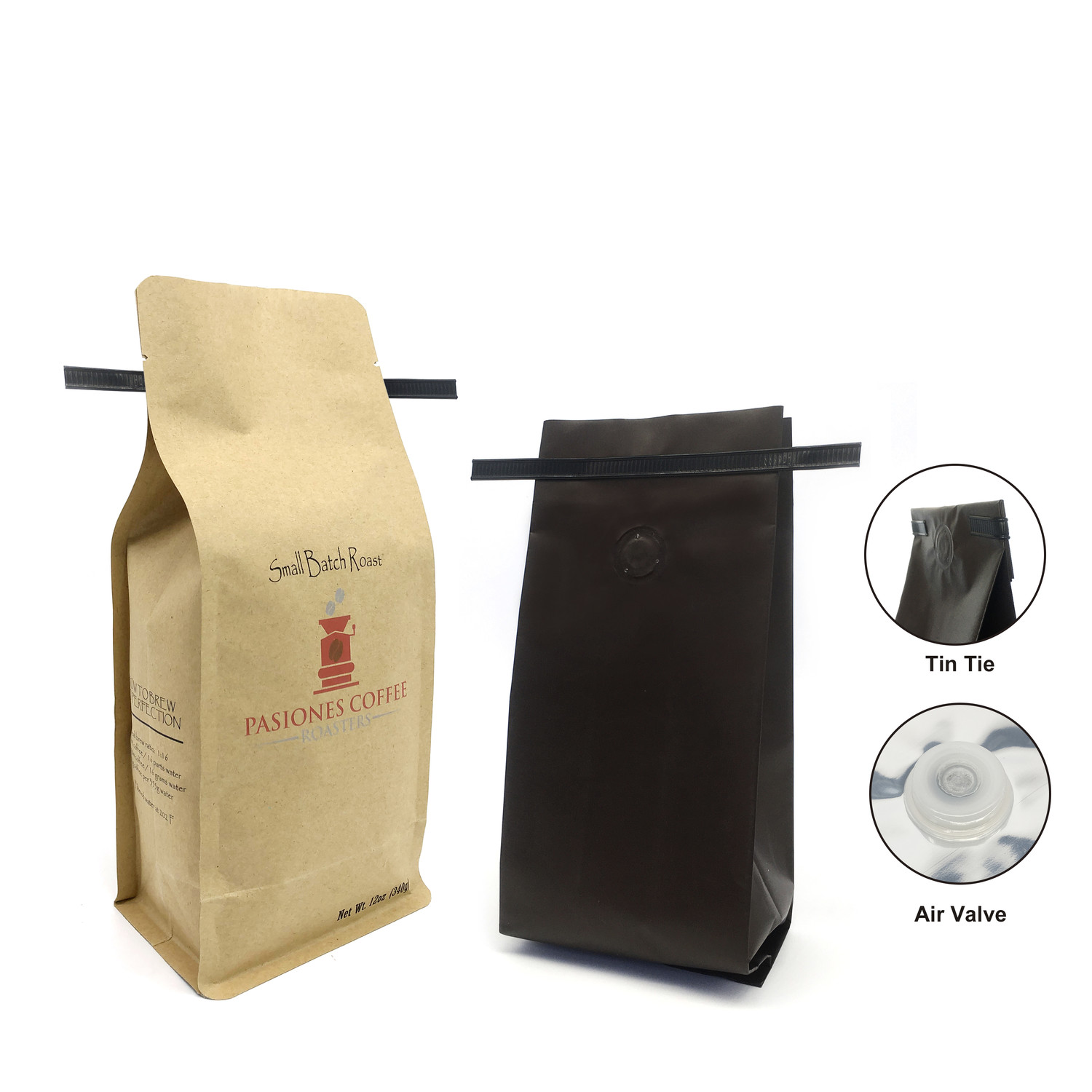 牛皮纸咖啡袋3 1 kraft coffee bags