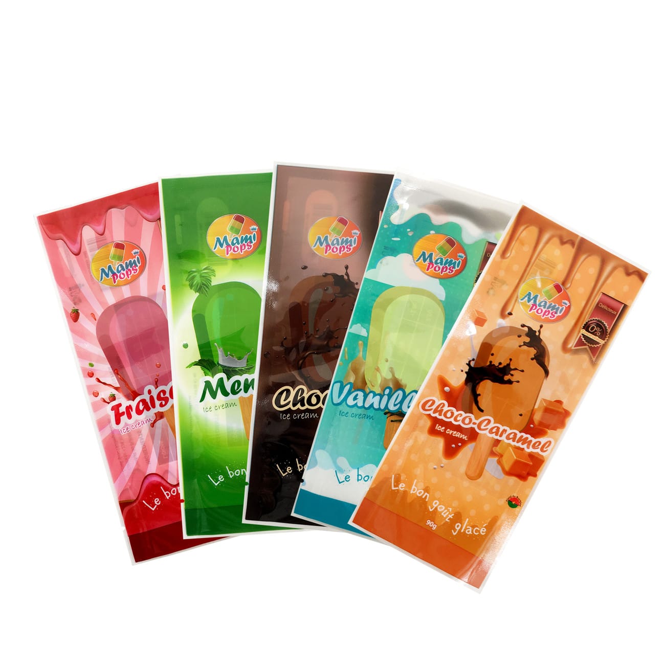 popsicle packaging bagsCustom Colorful Printed Plastic Heat Sealing
