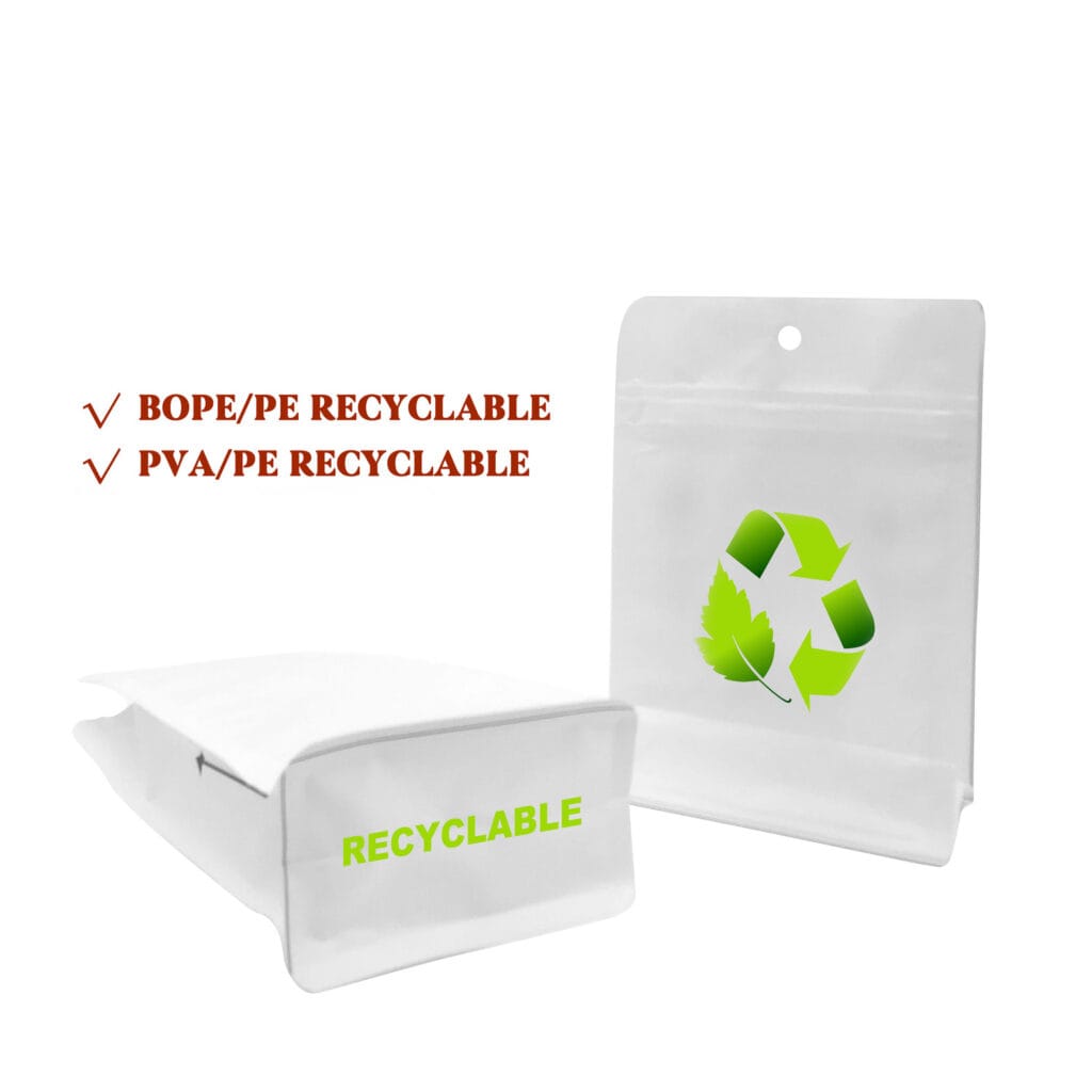 recyclable pet food packaging:BOPE /PE/EVOH Doypack Zipper Packaging ...