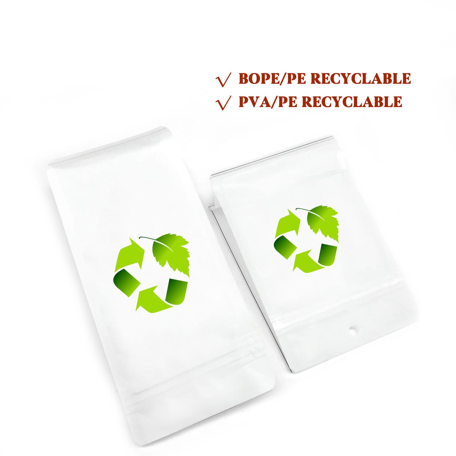 recyclable pet food packagingBOPE /PE/EVOH Doypack Zipper Packaging
