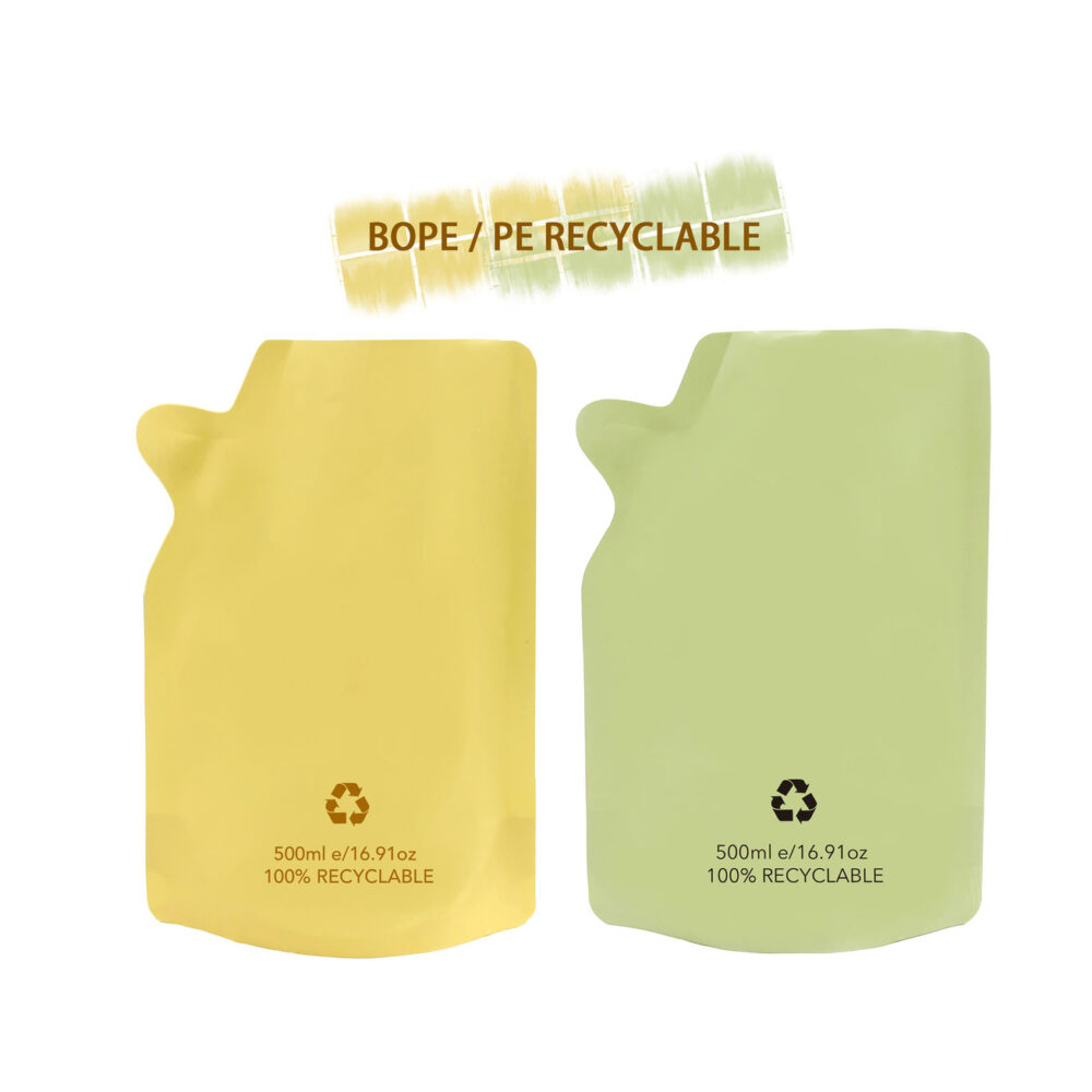 recyclable spout pouches
