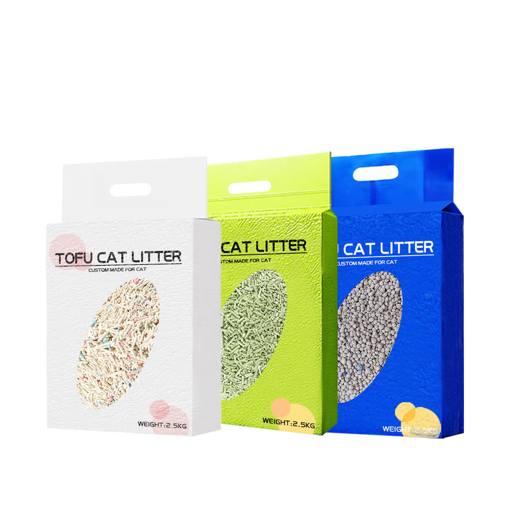 2.5KG 5KG Vacuum Cat Litter Packaging Bag With Carring Handle